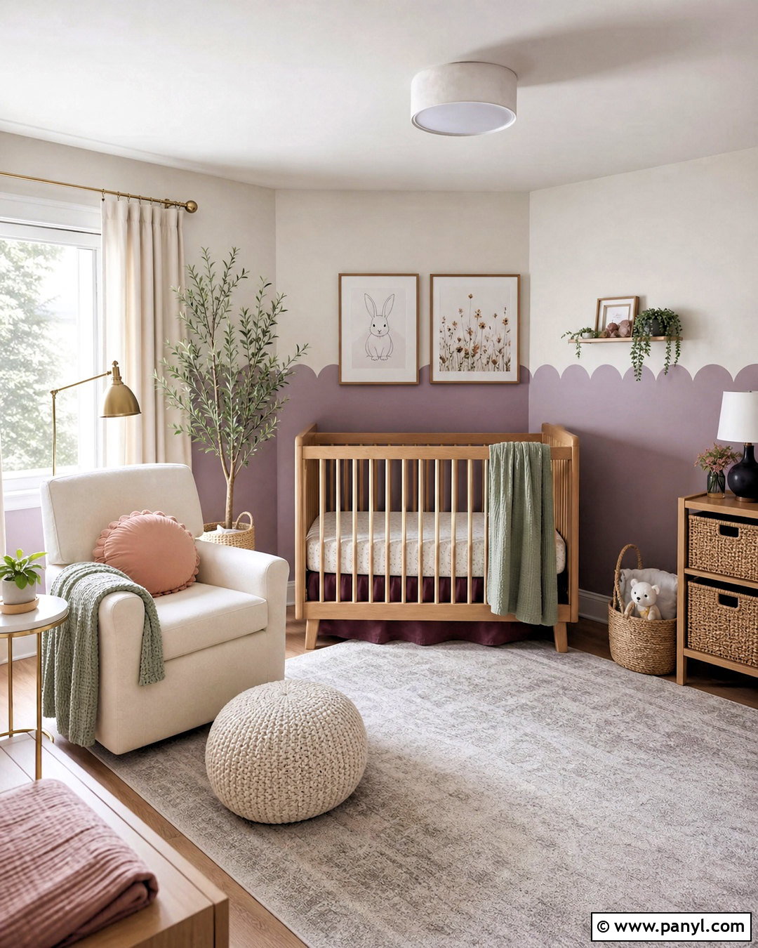 Scalloped Painted Half Wall - 20 half wall accent ideas