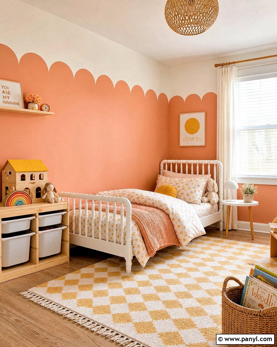 Scalloped Painted Wall - 20 painted wall design ideas