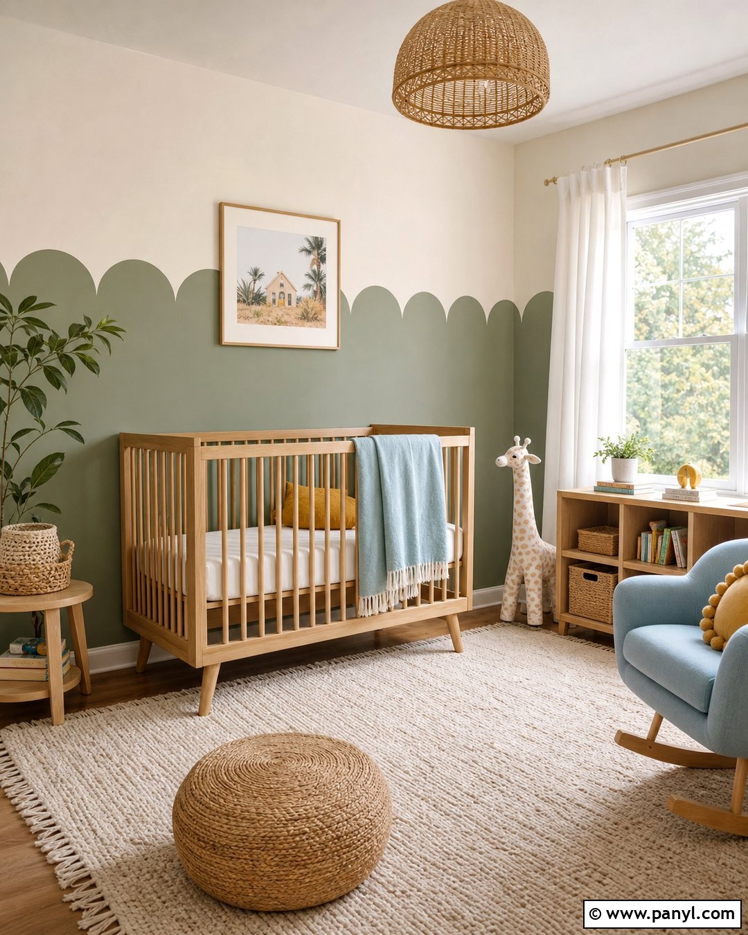Scalloped Painted Wall - 50 paint ideas for walls