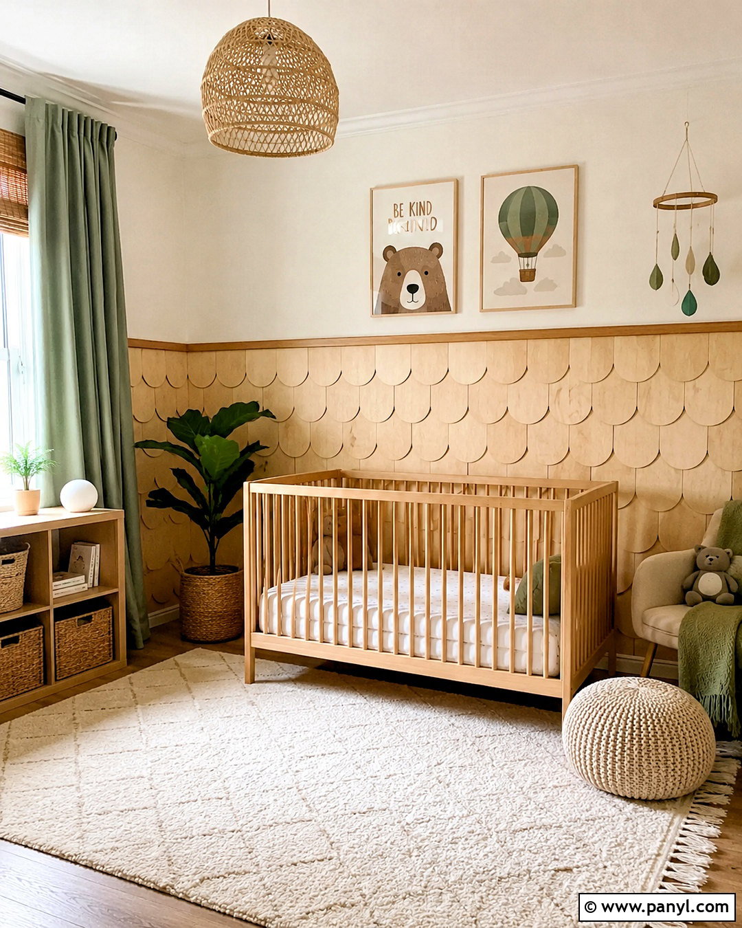 Scalloped Plywood Wood Accent Wall - 20 diy wood accent wall ideas