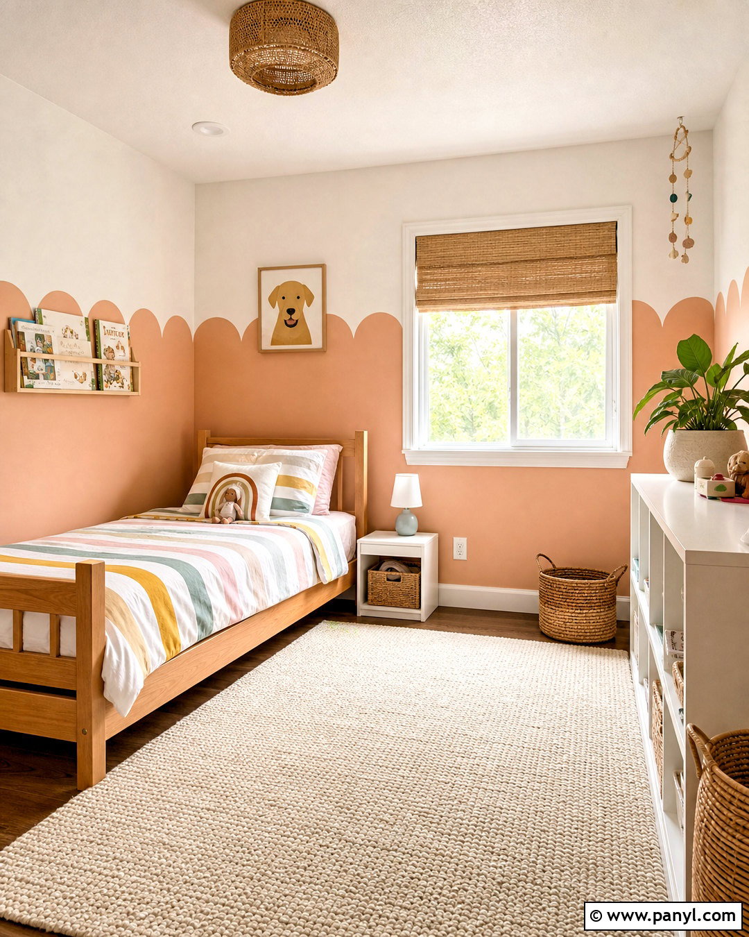 Scalloped Wall Border - 20 interior wall painting ideas