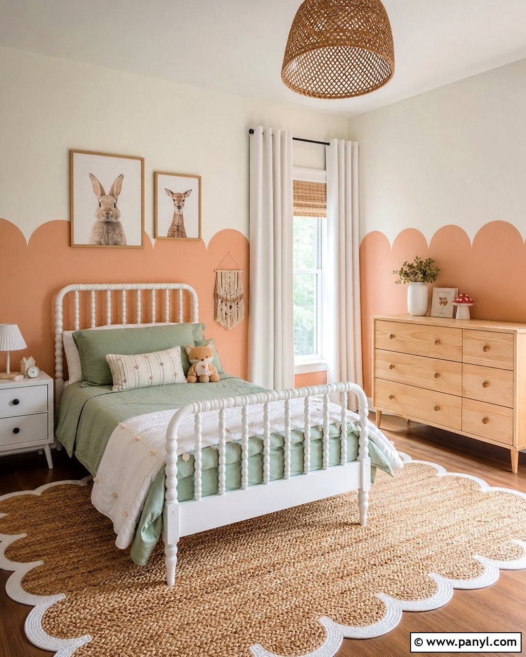 Scalloped Wall Paint Border - 35 decorative wall paint ideas