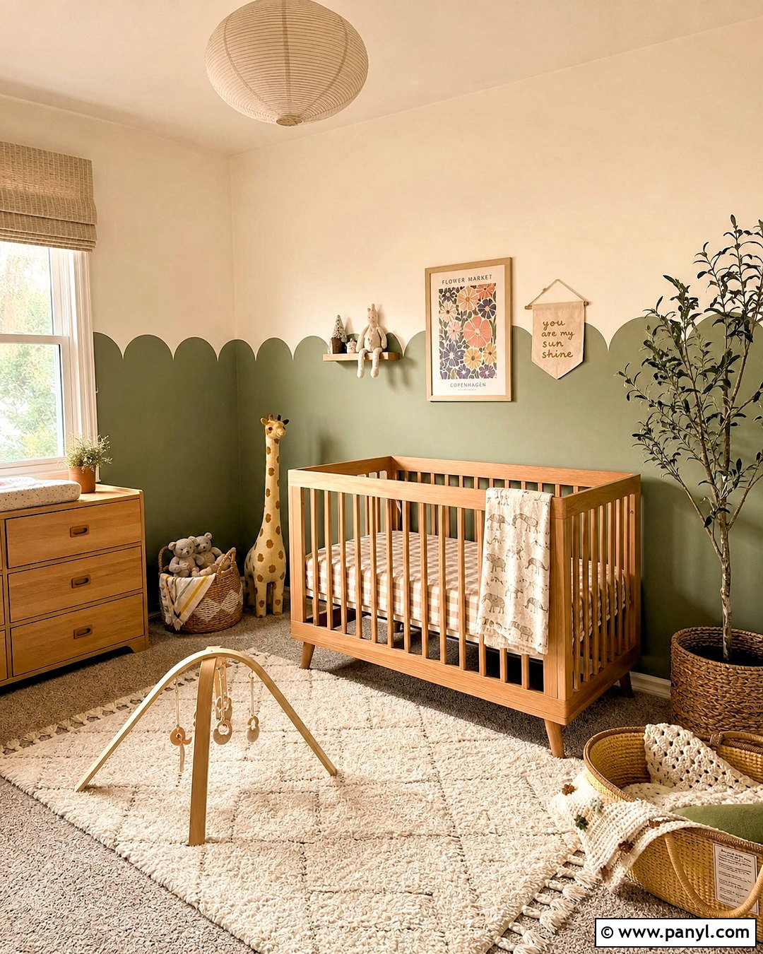 Scalloped Wall Painting - 20 fun wall painting ideas