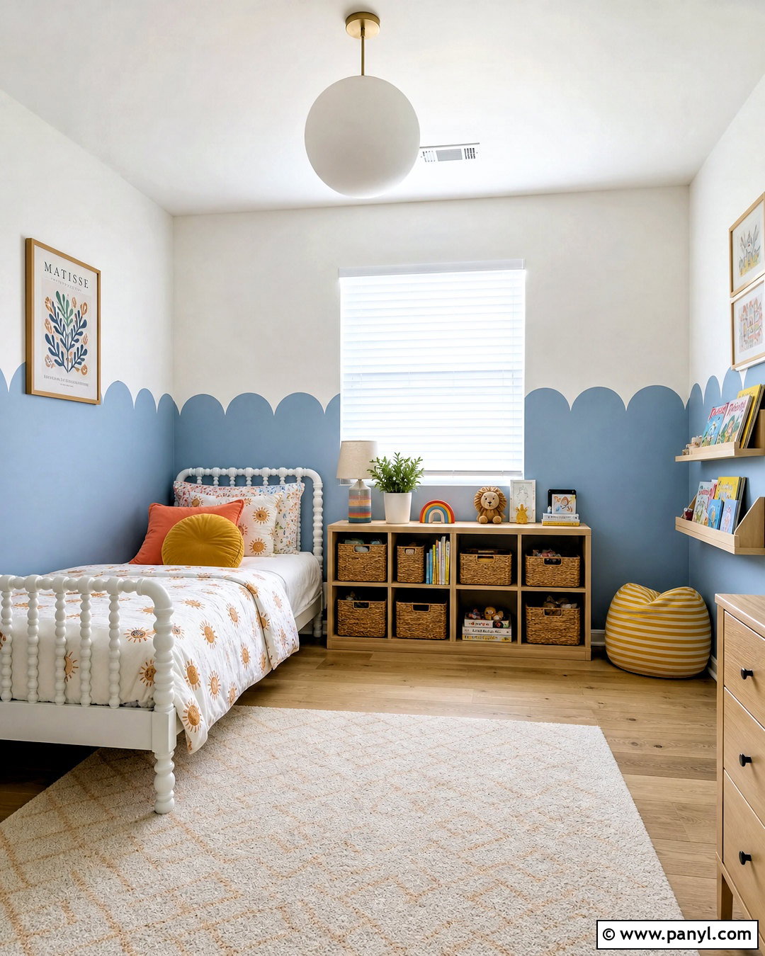 Scalloped Wall Painting - 20 wall painting patterns ideas