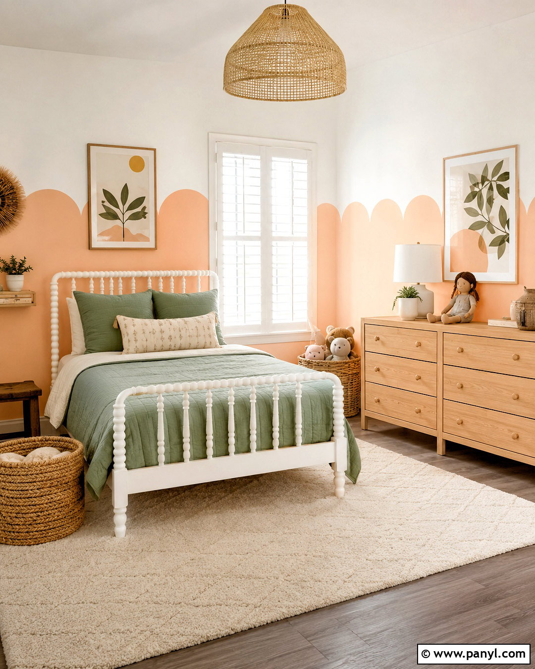 Scalloped Wall Painting - 20 cool wall painting ideas