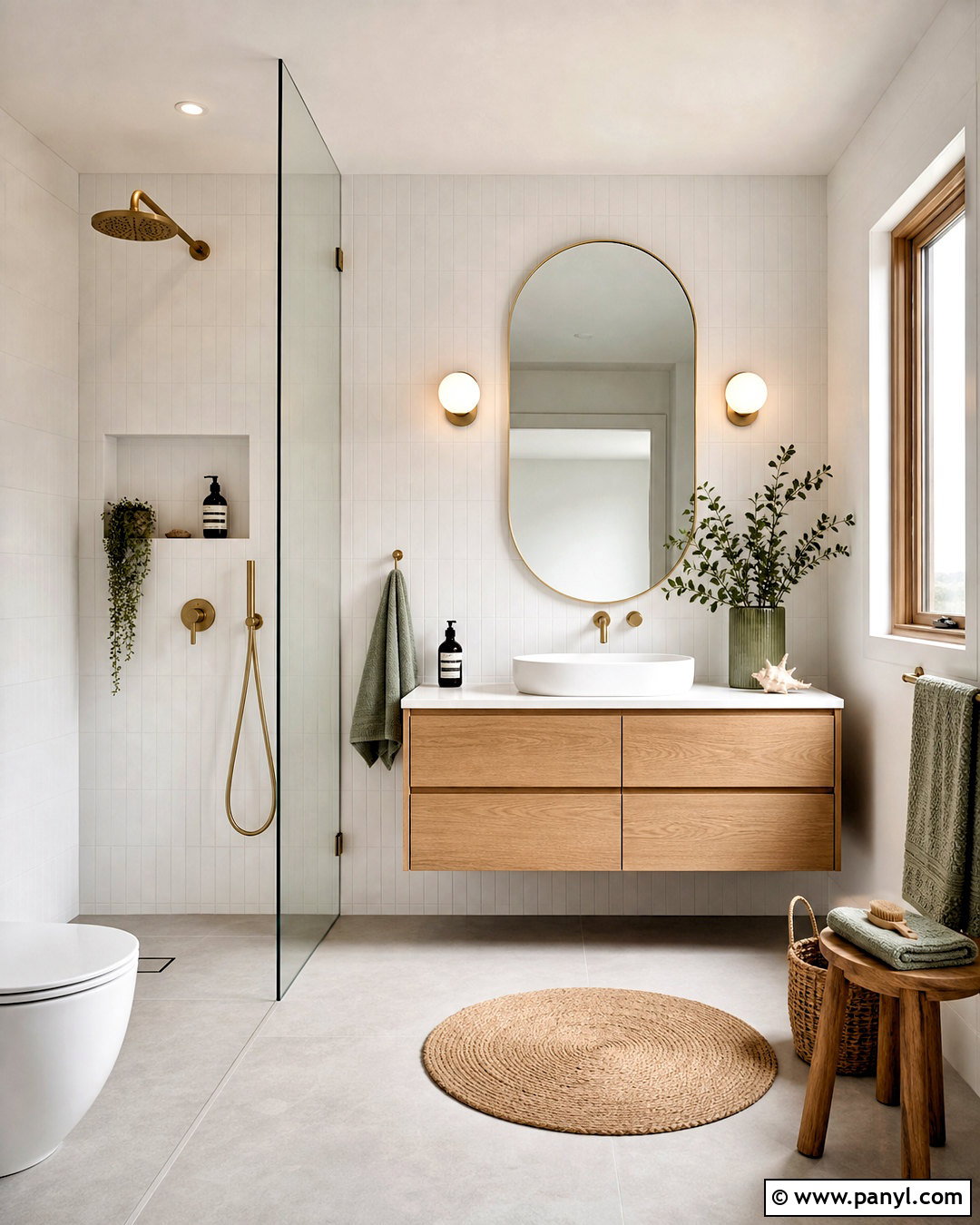 Scandinavian Bathroom With Wood Vanity - 20 scandinavian interior ideas