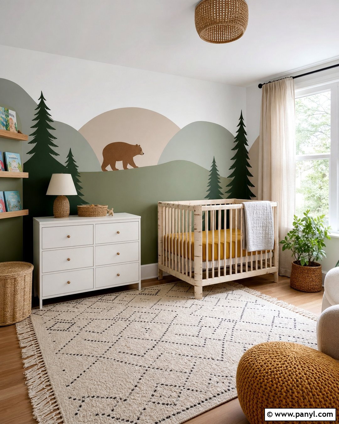 Scandinavian Bear Wall Mural - 20 Bear Wall Paint Ideas