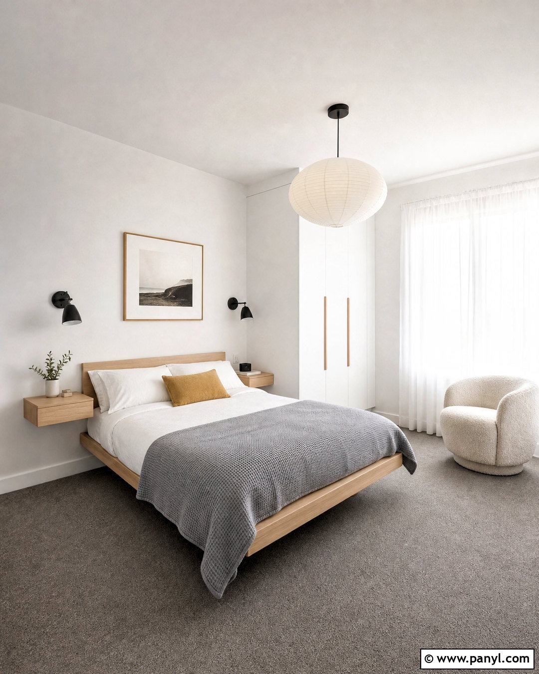 Scandinavian Bedroom With Grey Carpet - 20 bedroom ideas grey carpet ideas