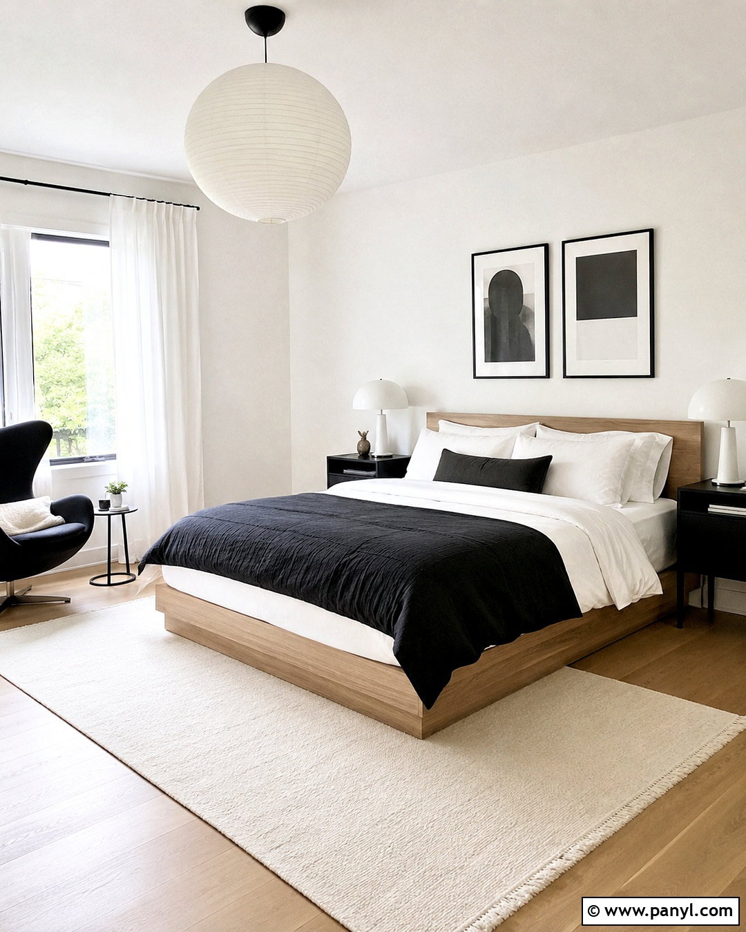 Scandinavian Black And White Bedroom - 20 black and white bedrooms