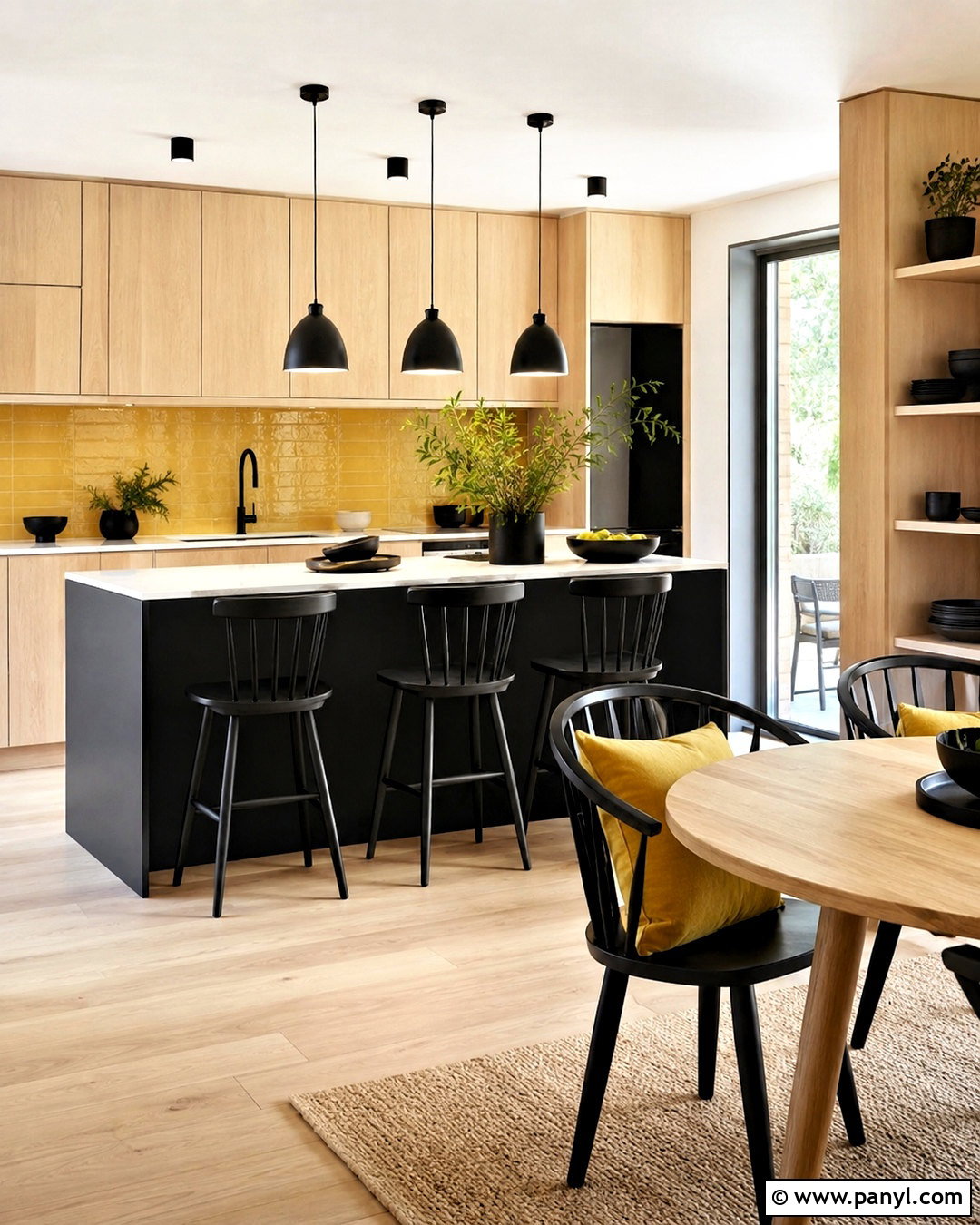 Scandinavian Black And Yellow Kitchen - 20 black and yellow kitchen ideas
