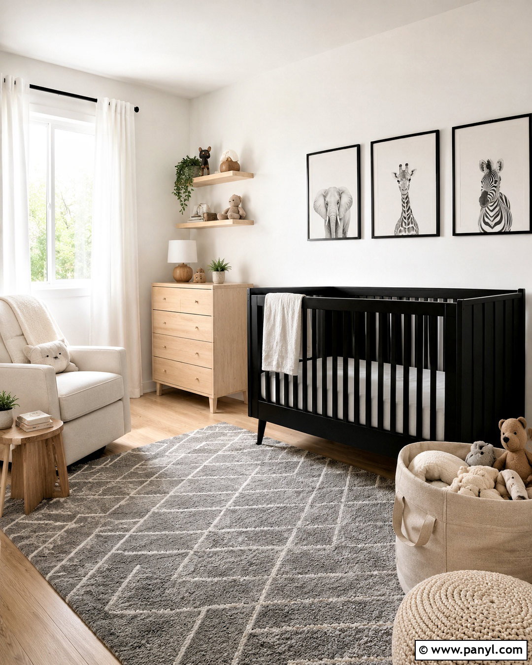 Scandinavian Black Crib Nursery - 20 black crib nursery ideas