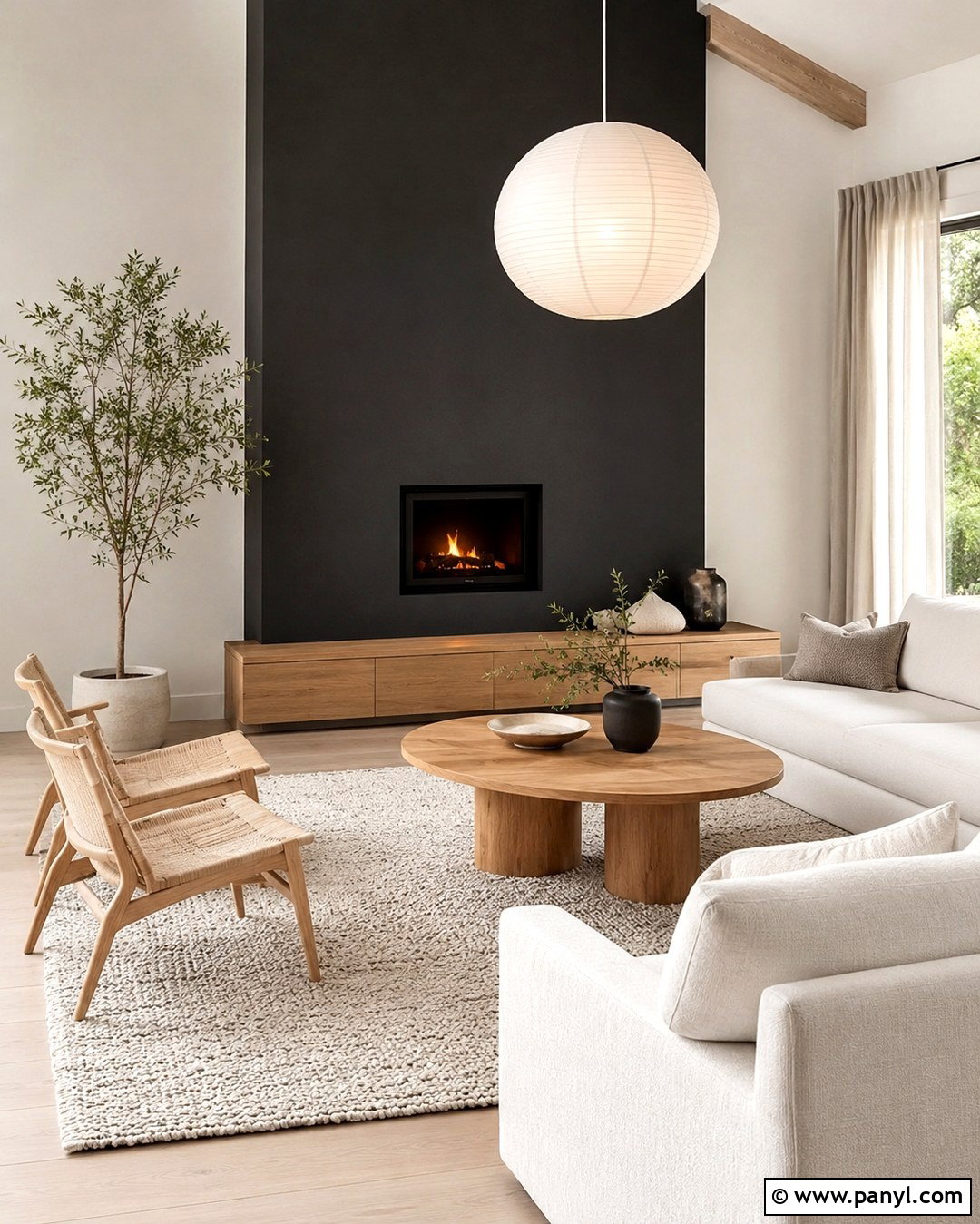 Scandinavian Black Fireplace Wall - 20 Black Accent Wall Living Room Fireplaces