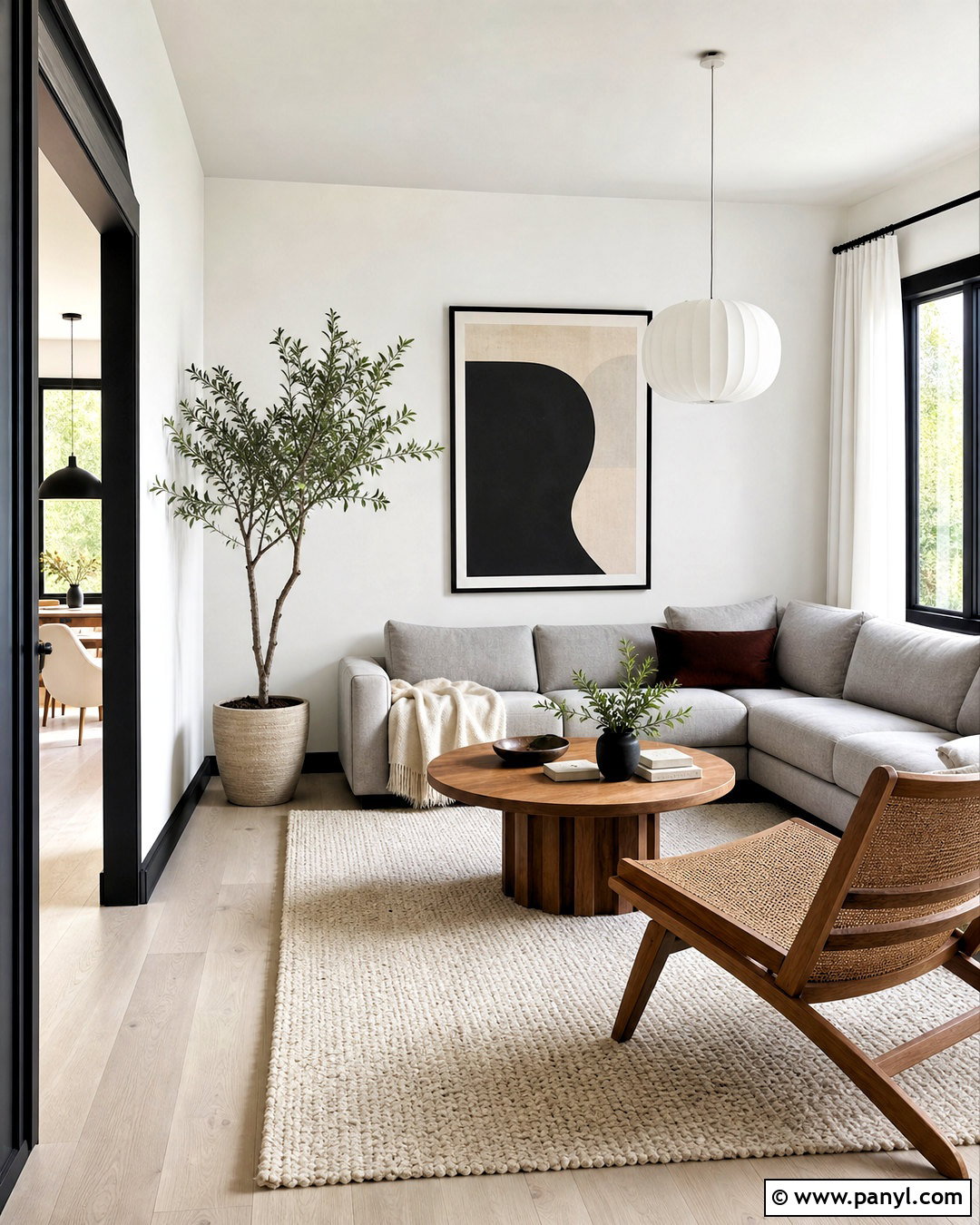 Scandinavian Black Trim Living Room - 20 black trim interior living rooms