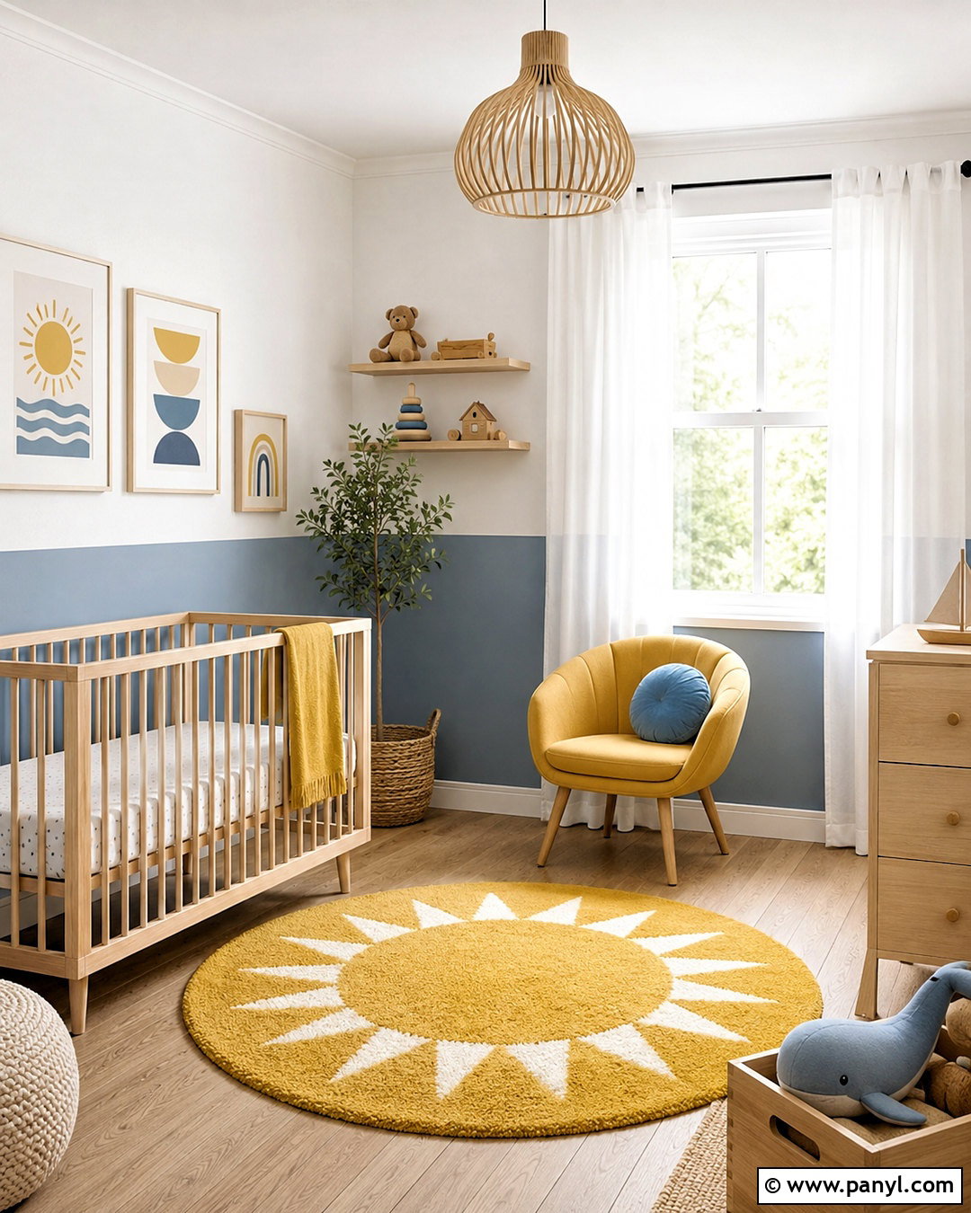 Scandinavian Blue And Yellow Nursery - 20 blue and yellow nursery ideas