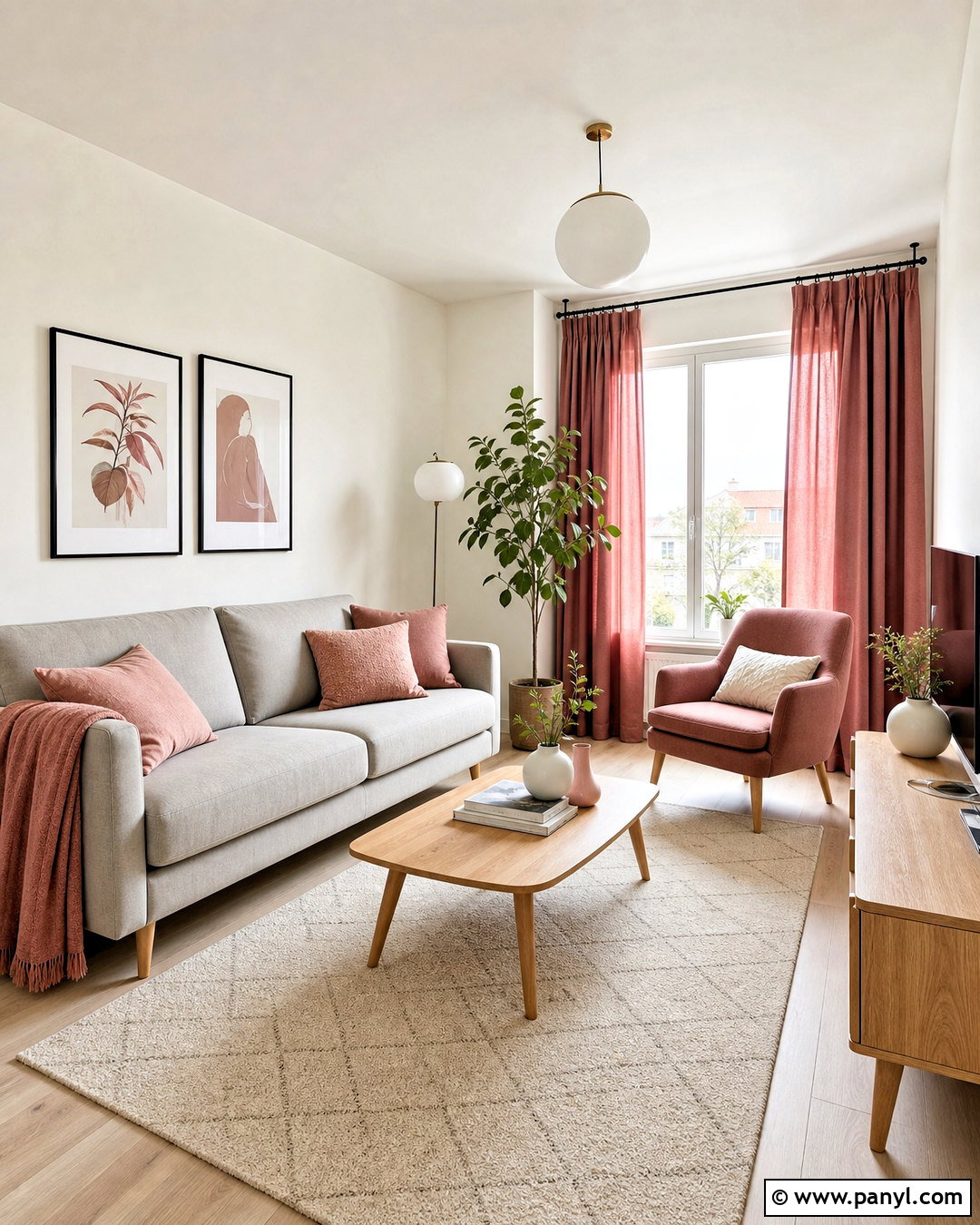 Scandinavian Dusty Rose Living Room - 20 dusty rose living room ideas