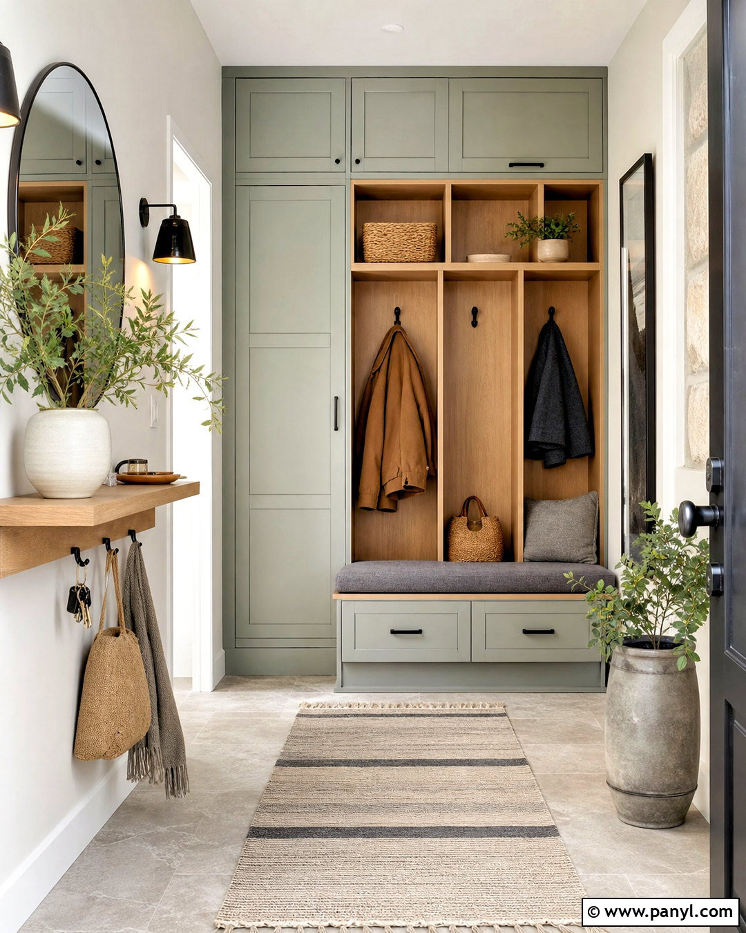 Scandinavian Entryway With Built-In Storage - 20 scandinavian interior ideas