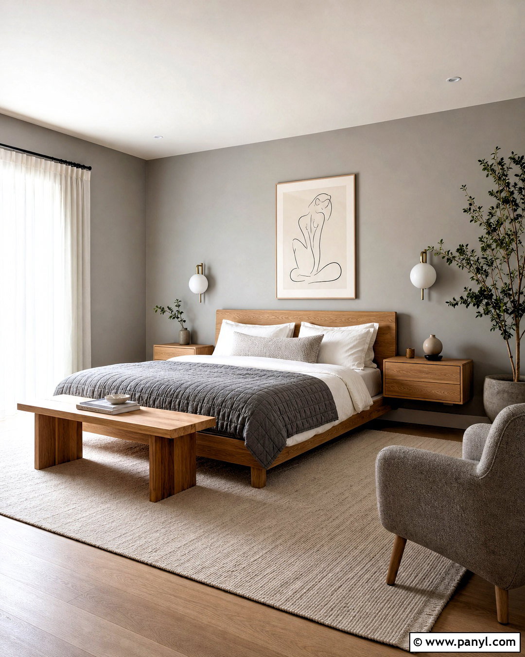 Scandinavian Gray Bedroom - 20 gray room decor ideas
