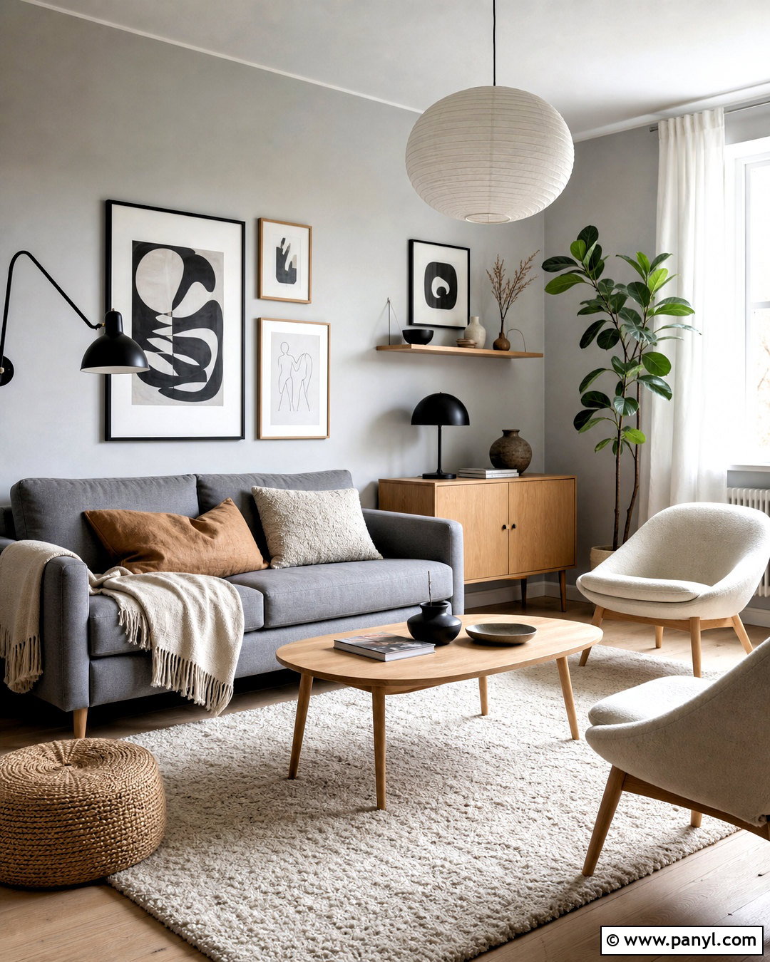 Scandinavian Gray Living Room - 20 gray color palette living room ideas