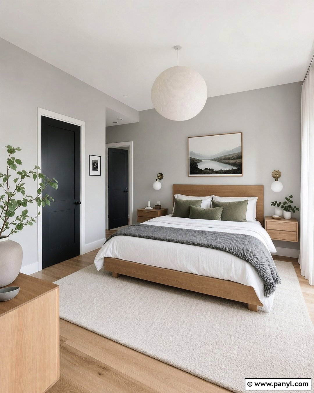 Scandinavian Grey Walls With Black Doors - 25 Grey Walls With Black Doors