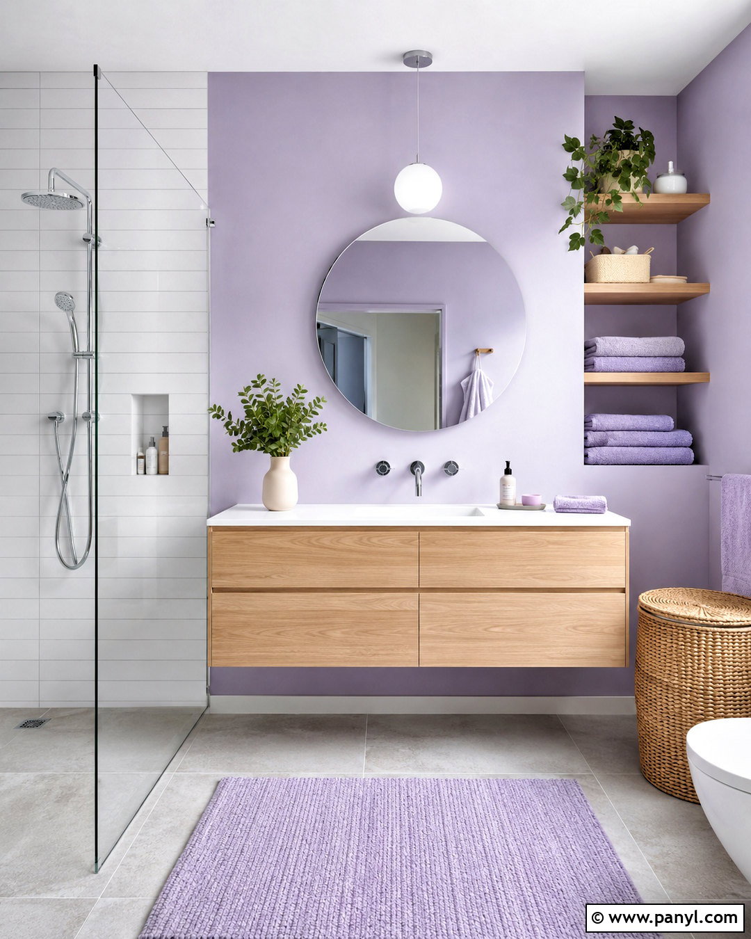 Scandinavian Light Purple Bathroom - 20 light purple bathroom ideas