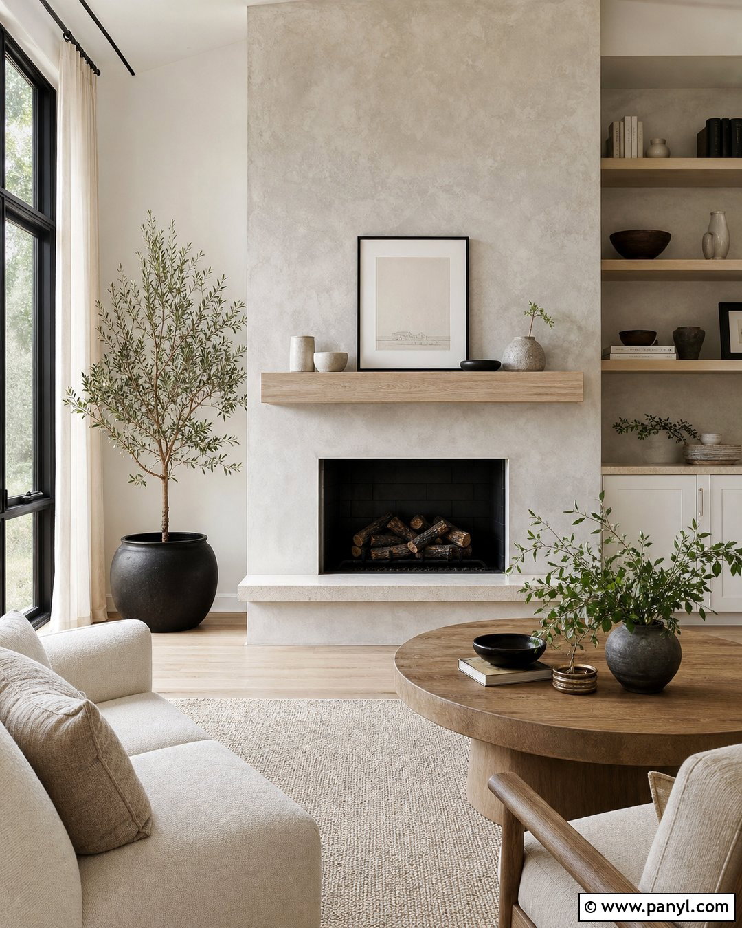 Scandinavian Limewash Fireplace - 20 Limewash Paint Fireplace Wall Ideas