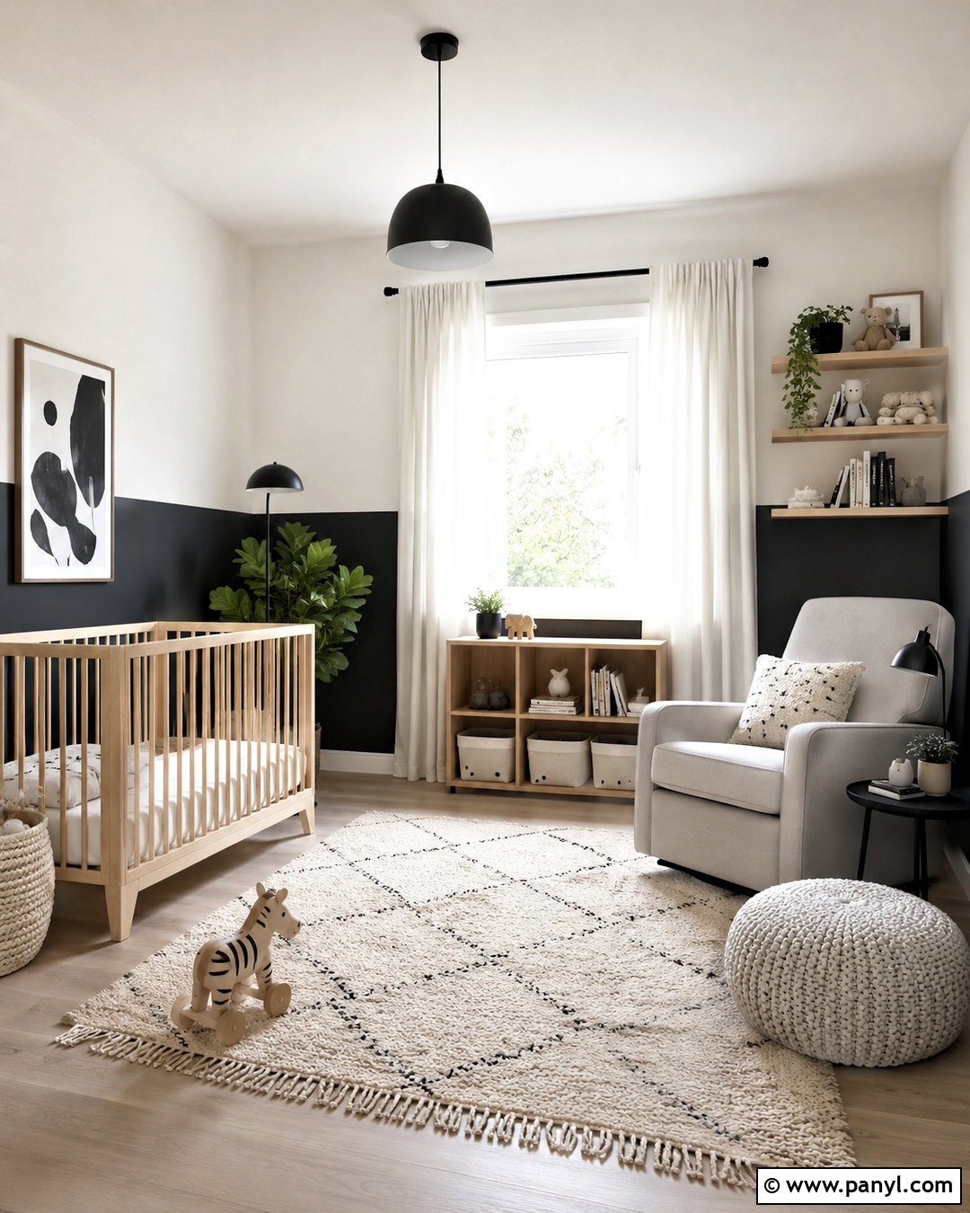 Scandinavian Monochrome Nursery - 20 monochrome nursery ideas