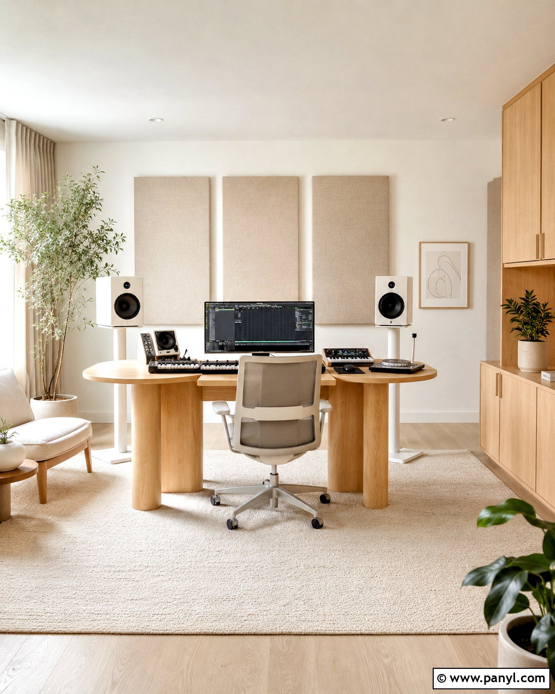 Scandinavian Music Studio - 20 music studio decor interior design ideas