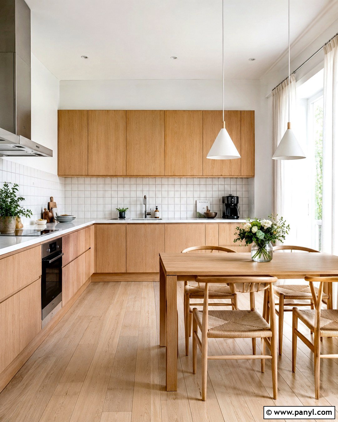 Scandinavian Oak Cabinets With White Walls - 20 White Walls Brown Cabinets