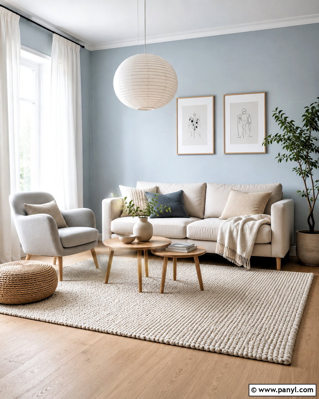 Scandinavian Pale Blue Living Room - 20 pale blue living room ideas