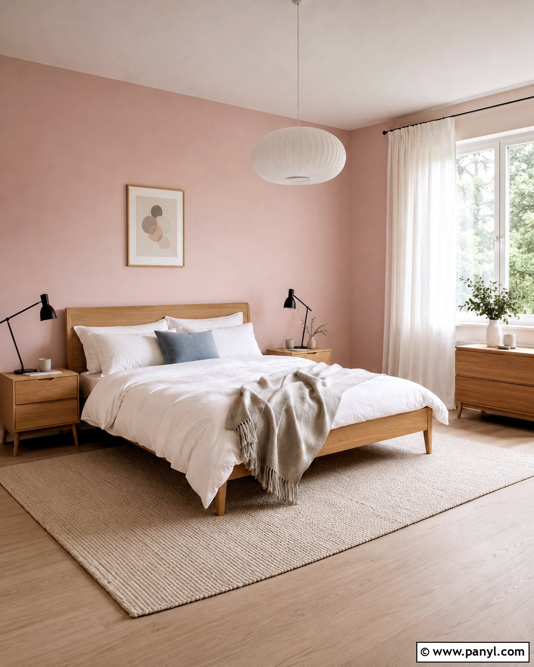Scandinavian Pink Bedroom - 20 pink paint bedroom ideas