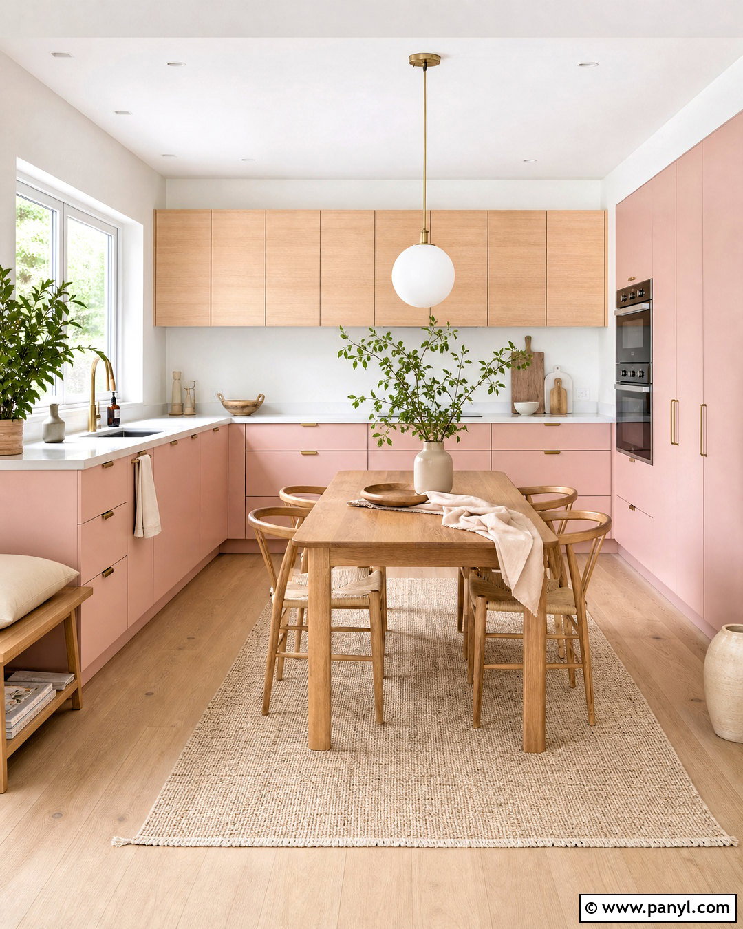 Scandinavian Pink Kitchen - 20 pink kitchen decor ideas