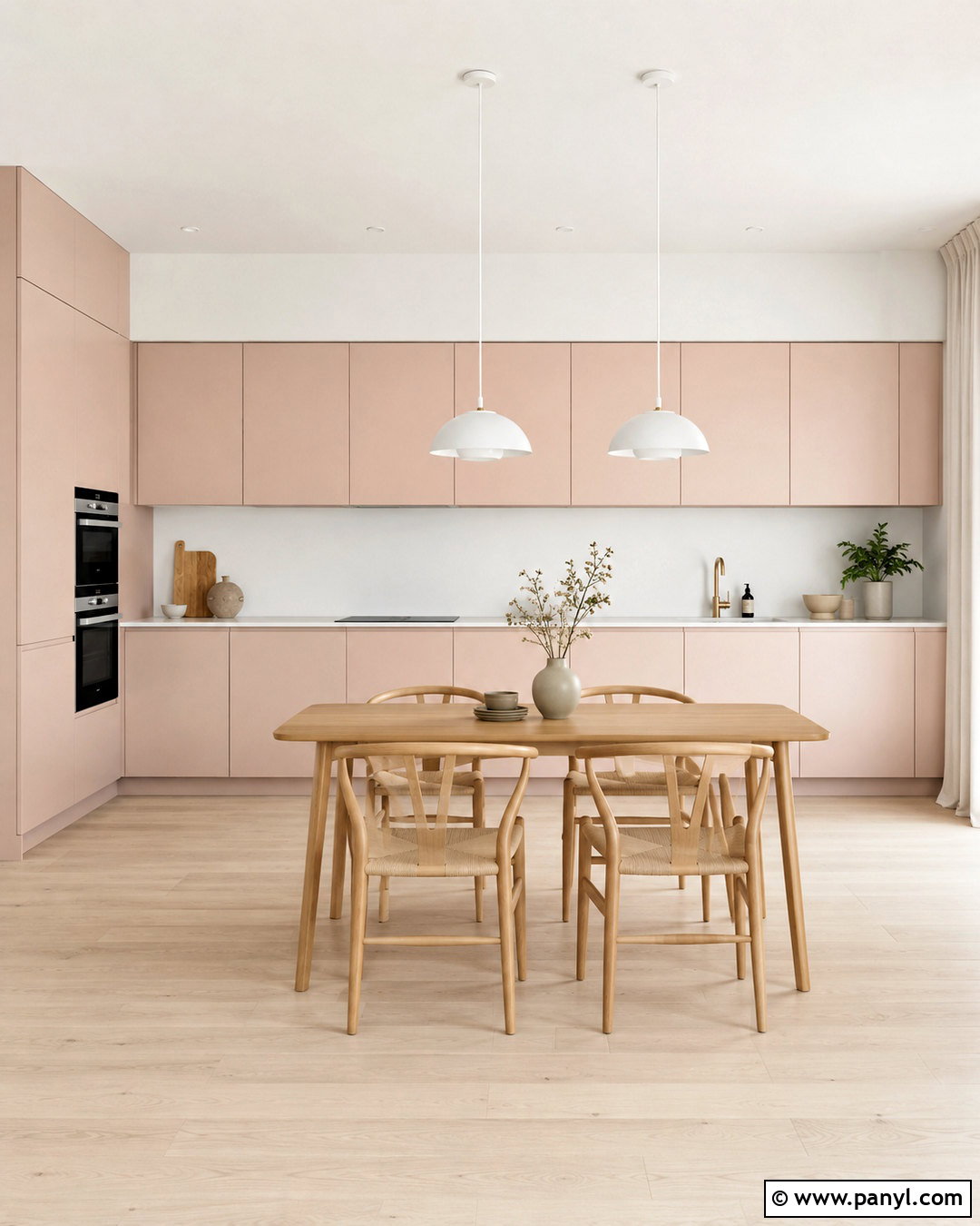 Scandinavian Pink Kitchen - 20 pink kitchen designs