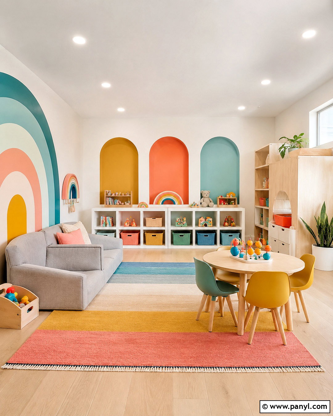 Scandinavian Rainbow Playroom - 20 rainbow playroom ideas