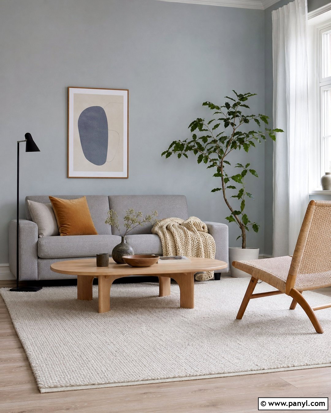 Scandinavian Room With Blue Walls - 35 room with blue walls