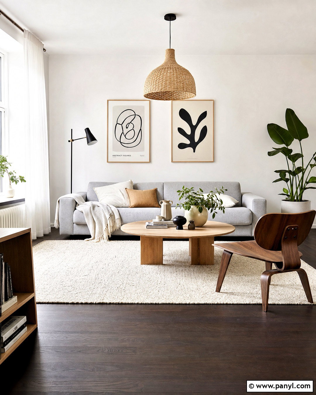 Scandinavian Room With Dark Wood Floors - 20 dark wood floors white walls