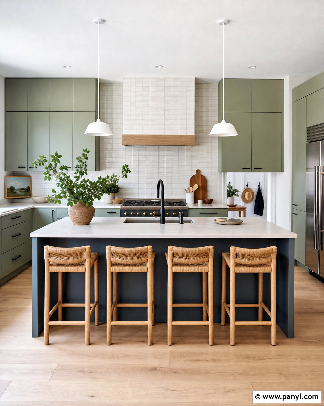 Scandinavian Sage And Slate Kitchen - 20 green blue kitchen ideas