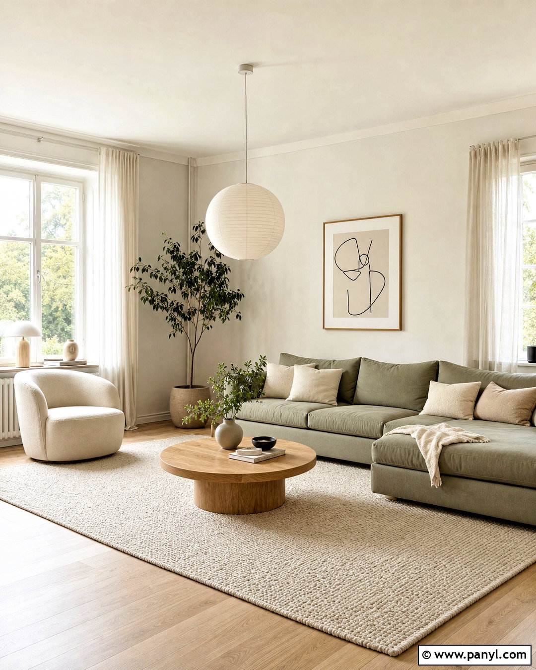 Scandinavian Sage Green And Cream Living Room - 20 sage green and cream living room ideas