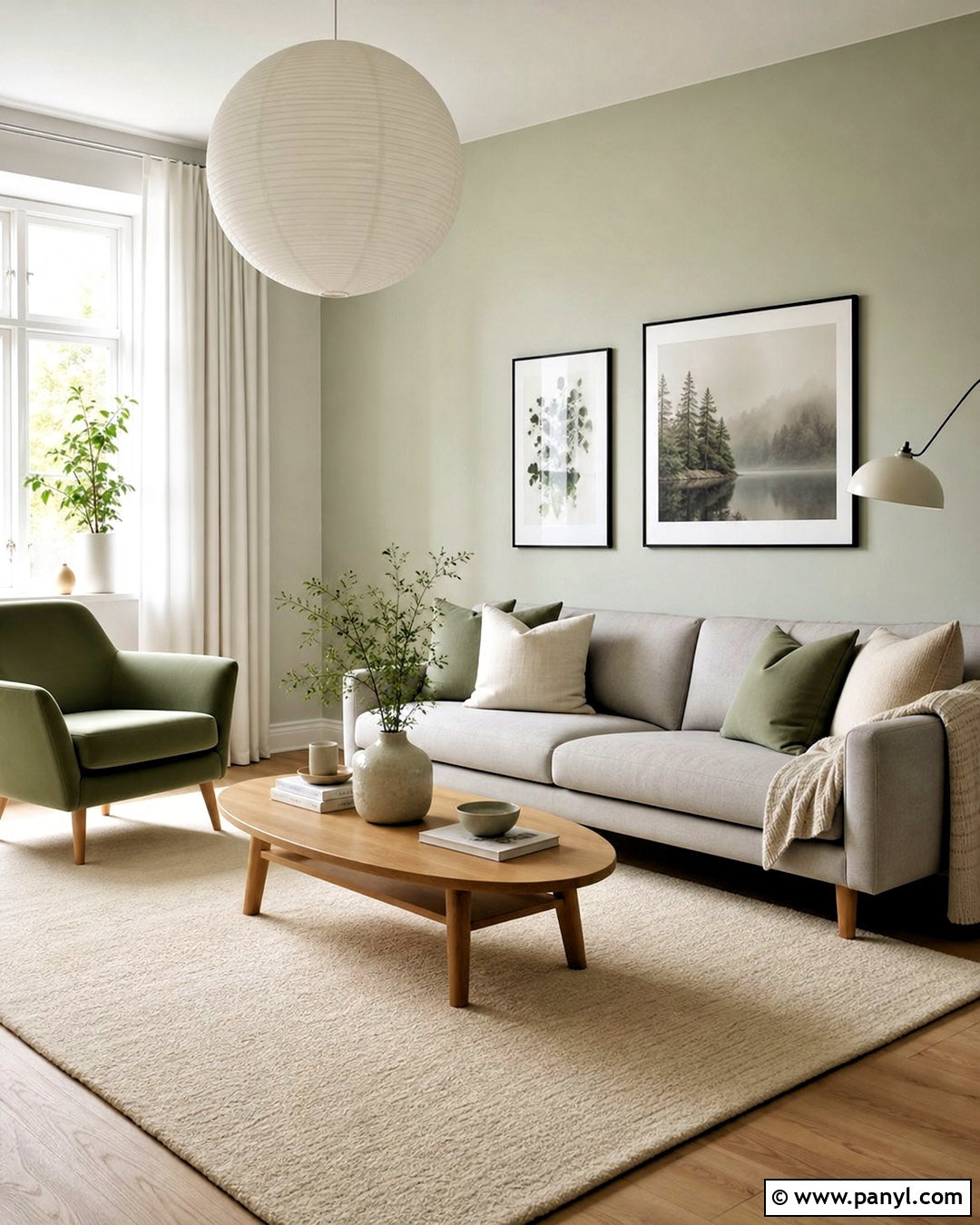 Scandinavian Sage Green And Grey Living Room - 20 sage green and grey living room ideas