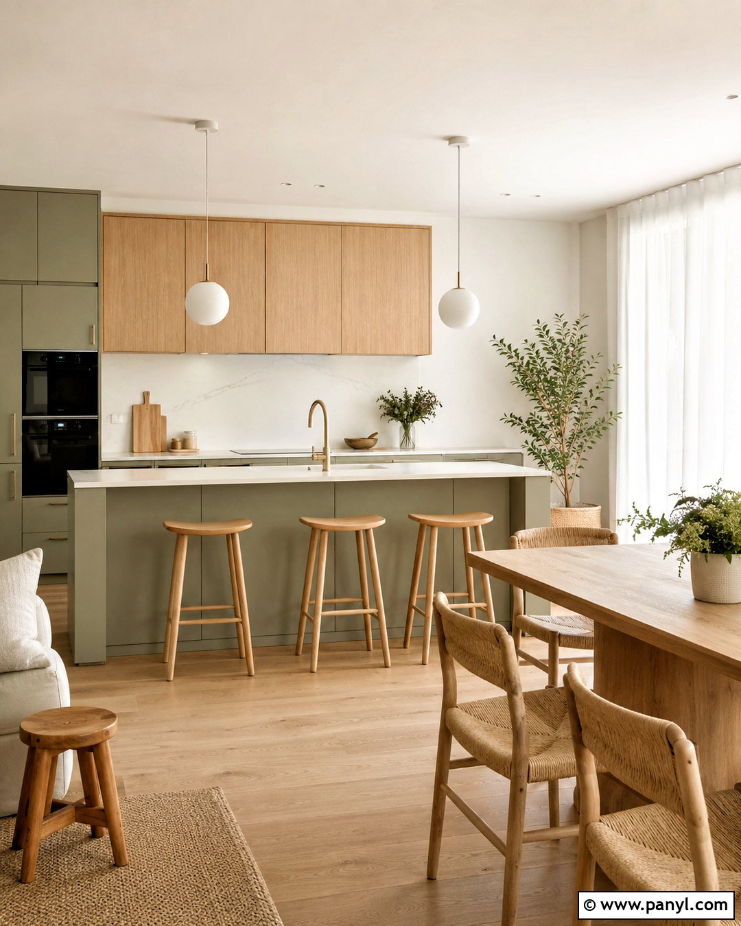 Scandinavian Sage Green And Oak Kitchen - 20 sage green and wood kitchen ideas