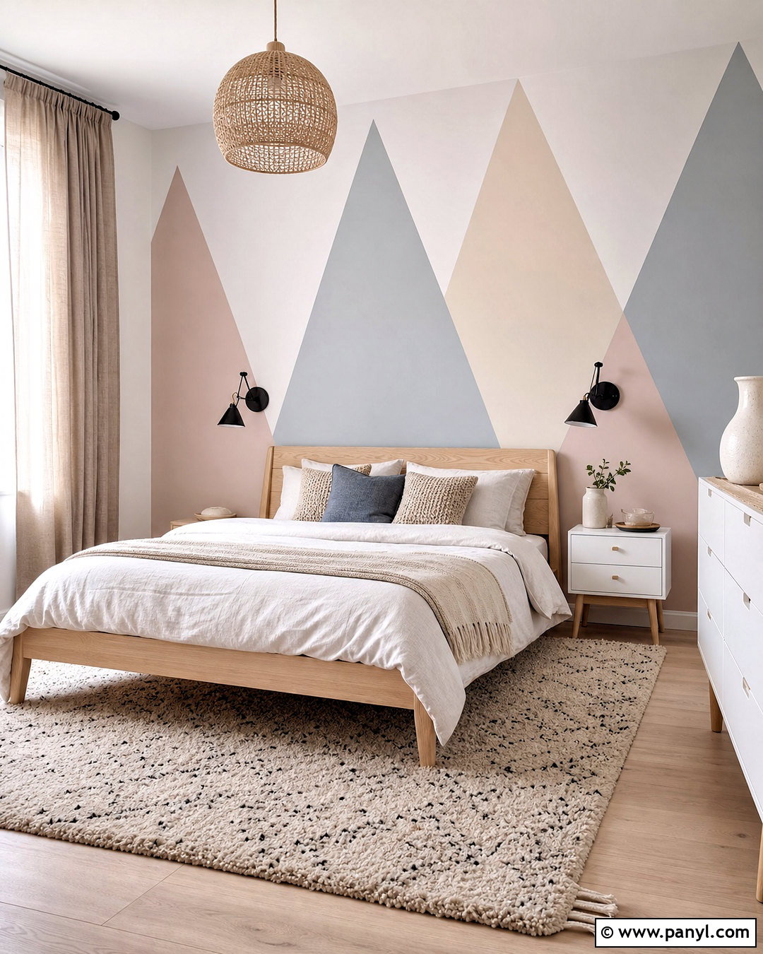 Scandinavian Triangle Wall - 20 triangle wall design ideas