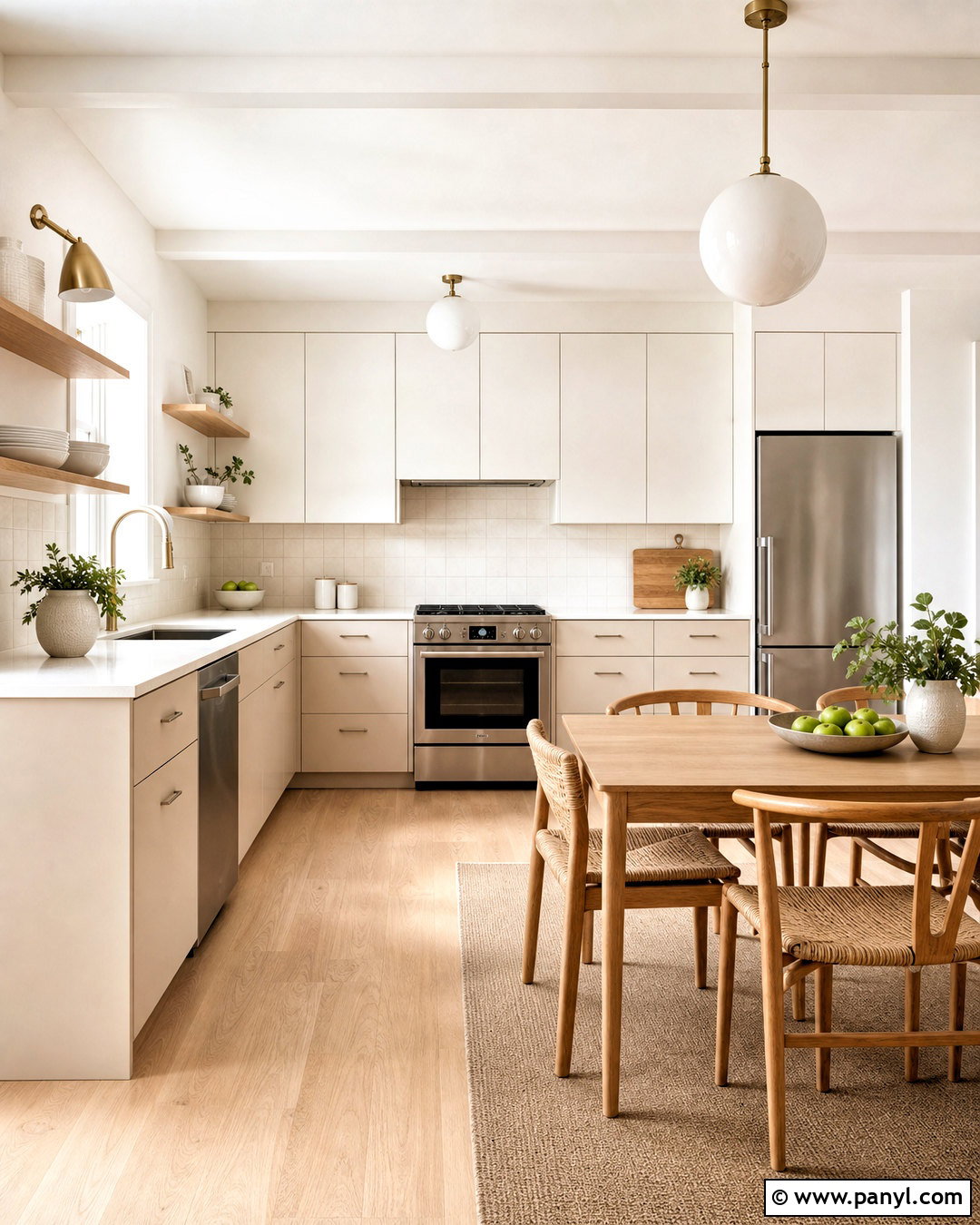 Scandinavian White And Beige Kitchen - 20 white and beige kitchen ideas