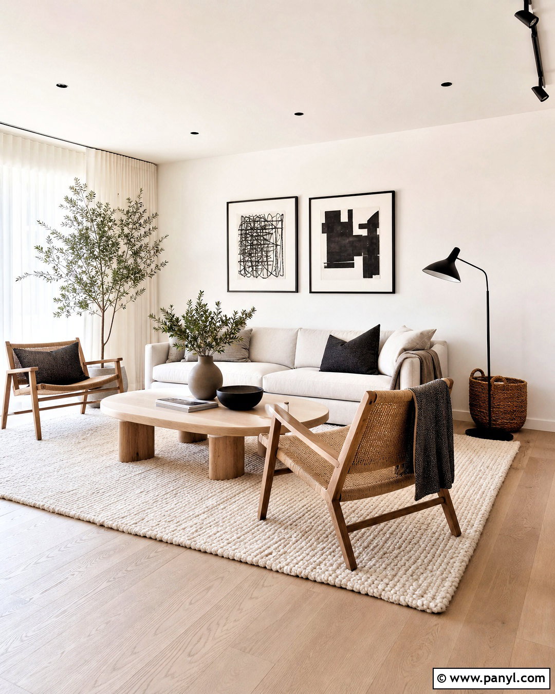 Scandinavian White Wall Living Room - 20 white wall living room ideas