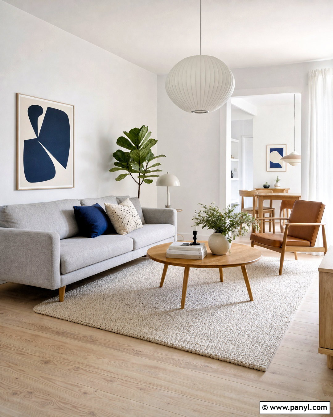 Scandinavian White Wall Living Room - 20 white wall ideas