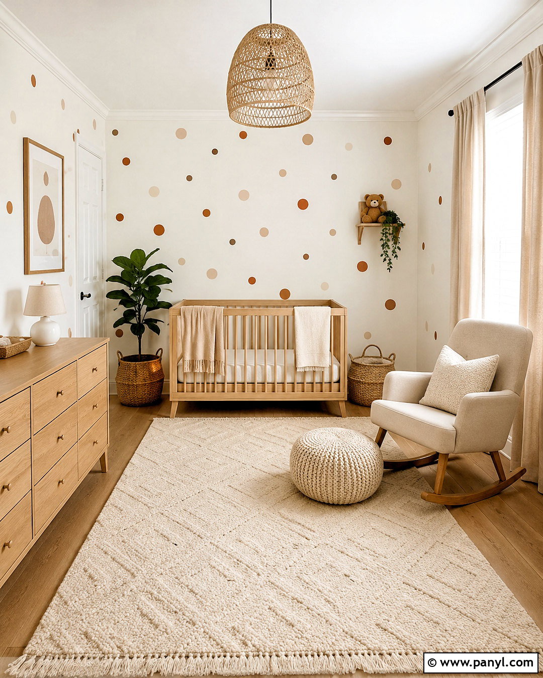 Scattered Polka Dot Nursery Wall - 40 polka dot walls