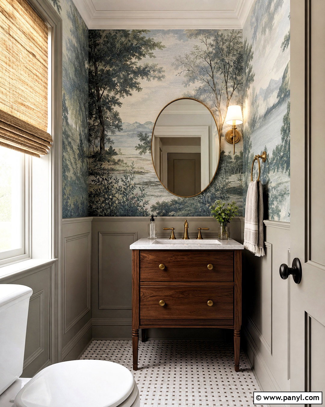 Scenic Mural Bathroom Wall - 20 bathroom wall design ideas
