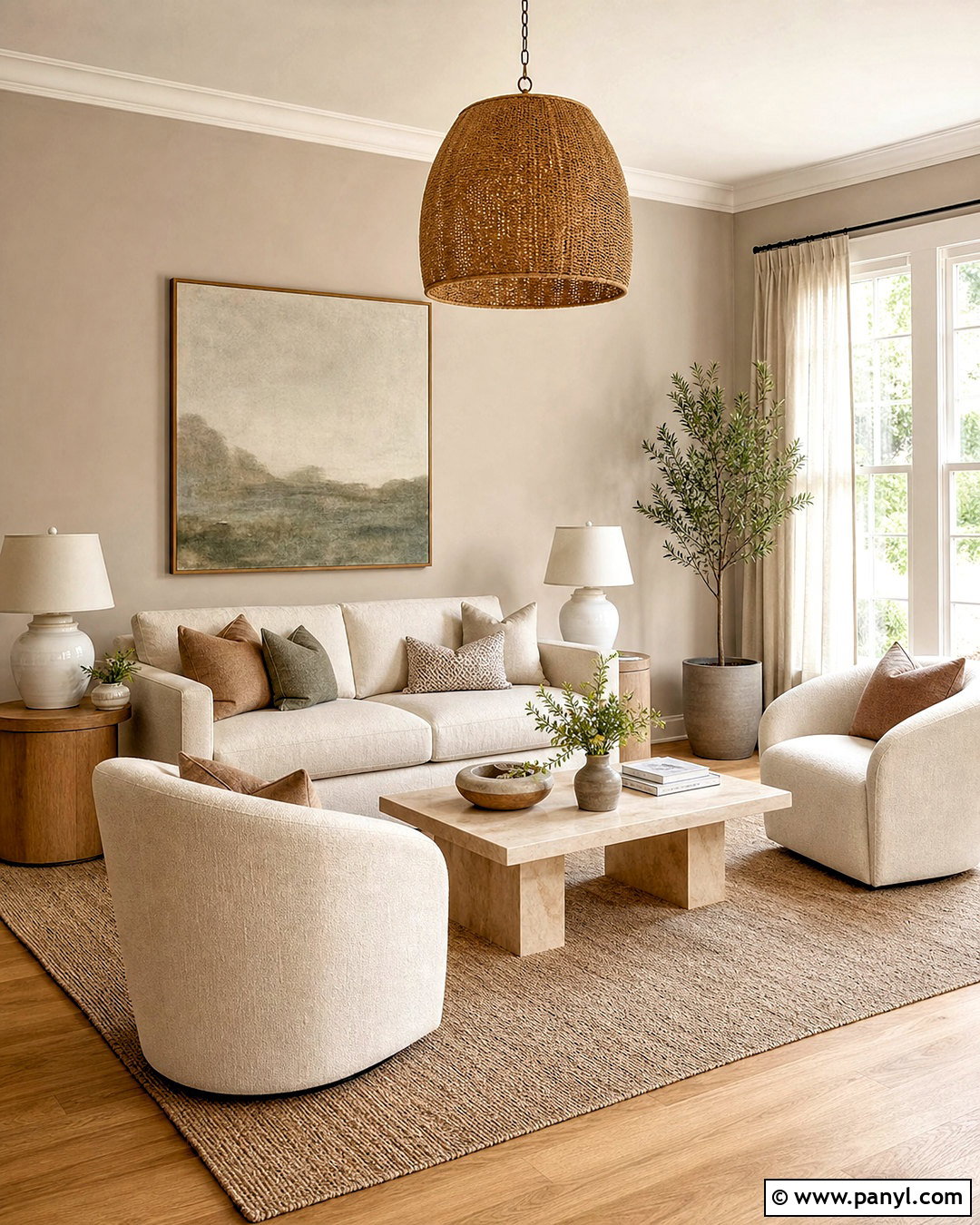 Sculptor Clay Greige Living Room - 20 greige paint colors living room ideas