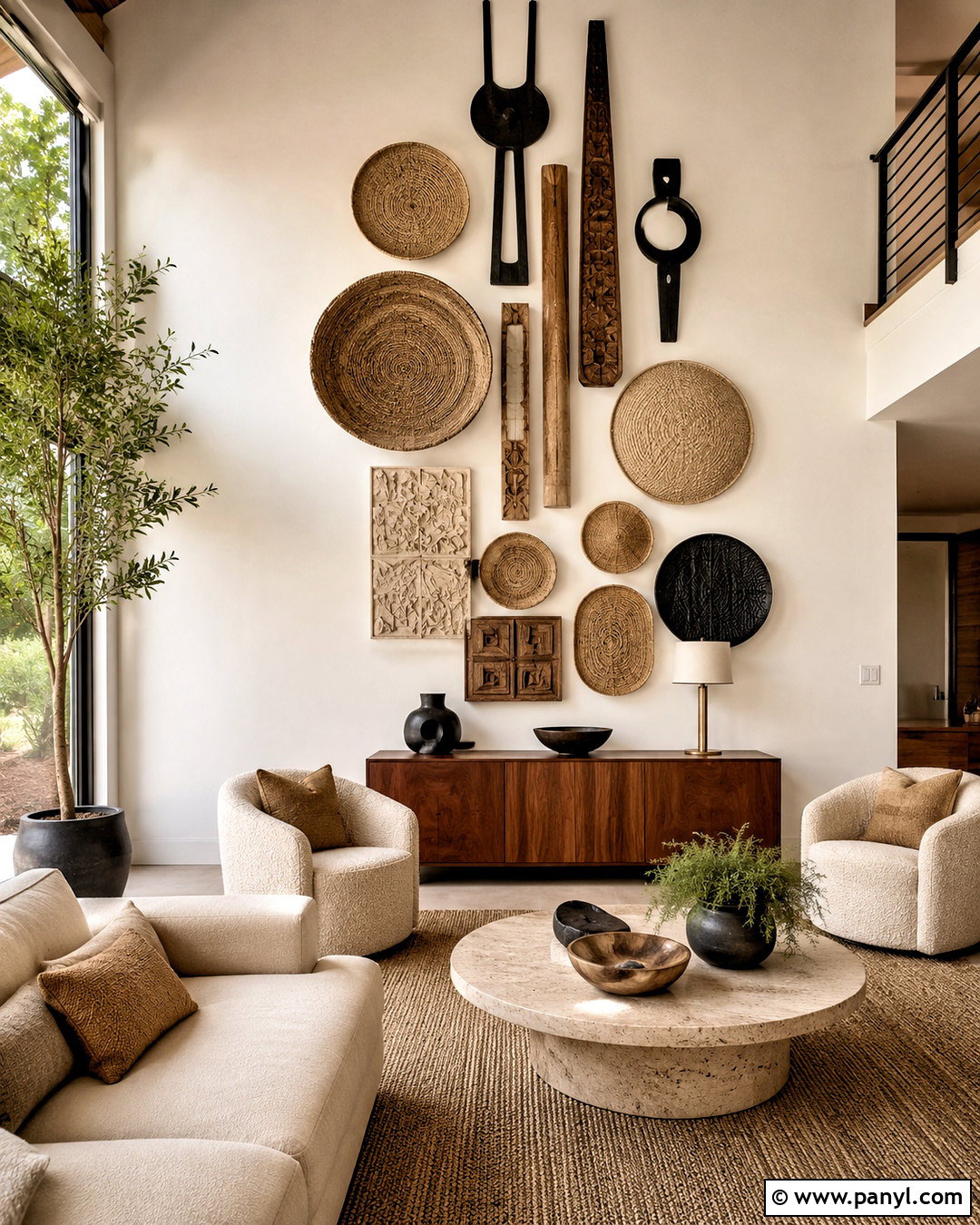 Sculptural Tall Wall Decor - 20 decorating tall walls high ceilings
