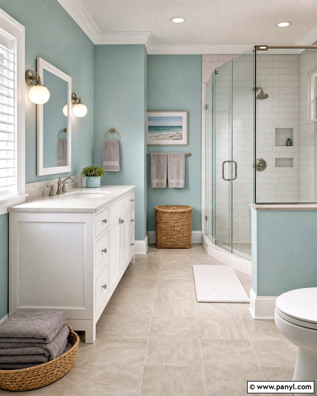 Sea Glass Blue Bathroom - 20 bathroom paint colors