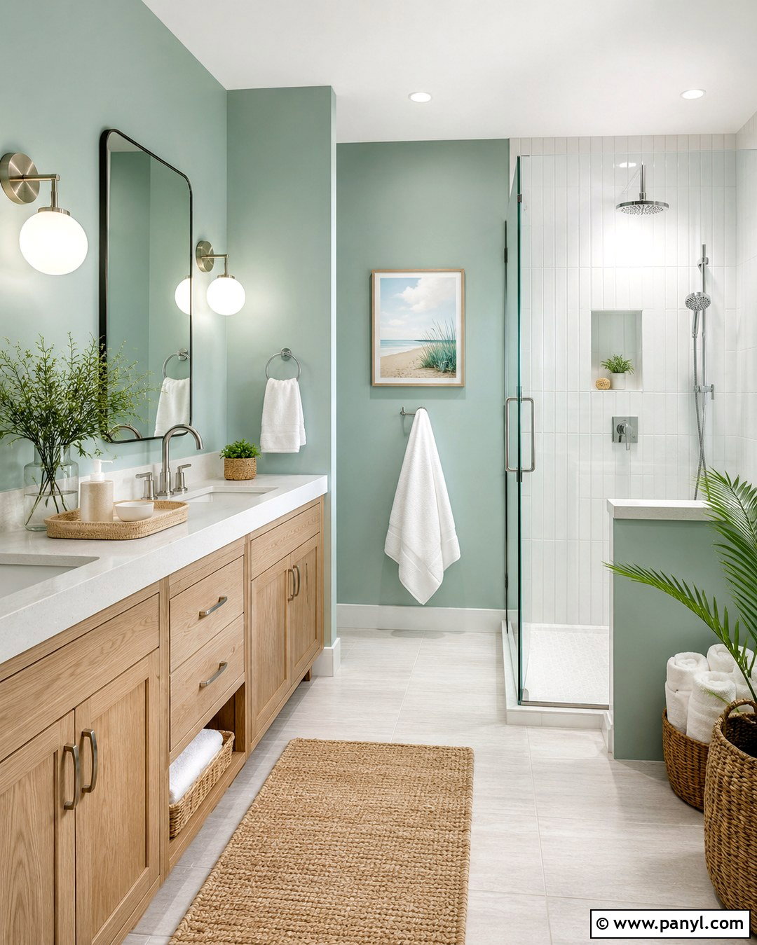 Sea Glass Green Walls - 20 Beachy Wall Colors