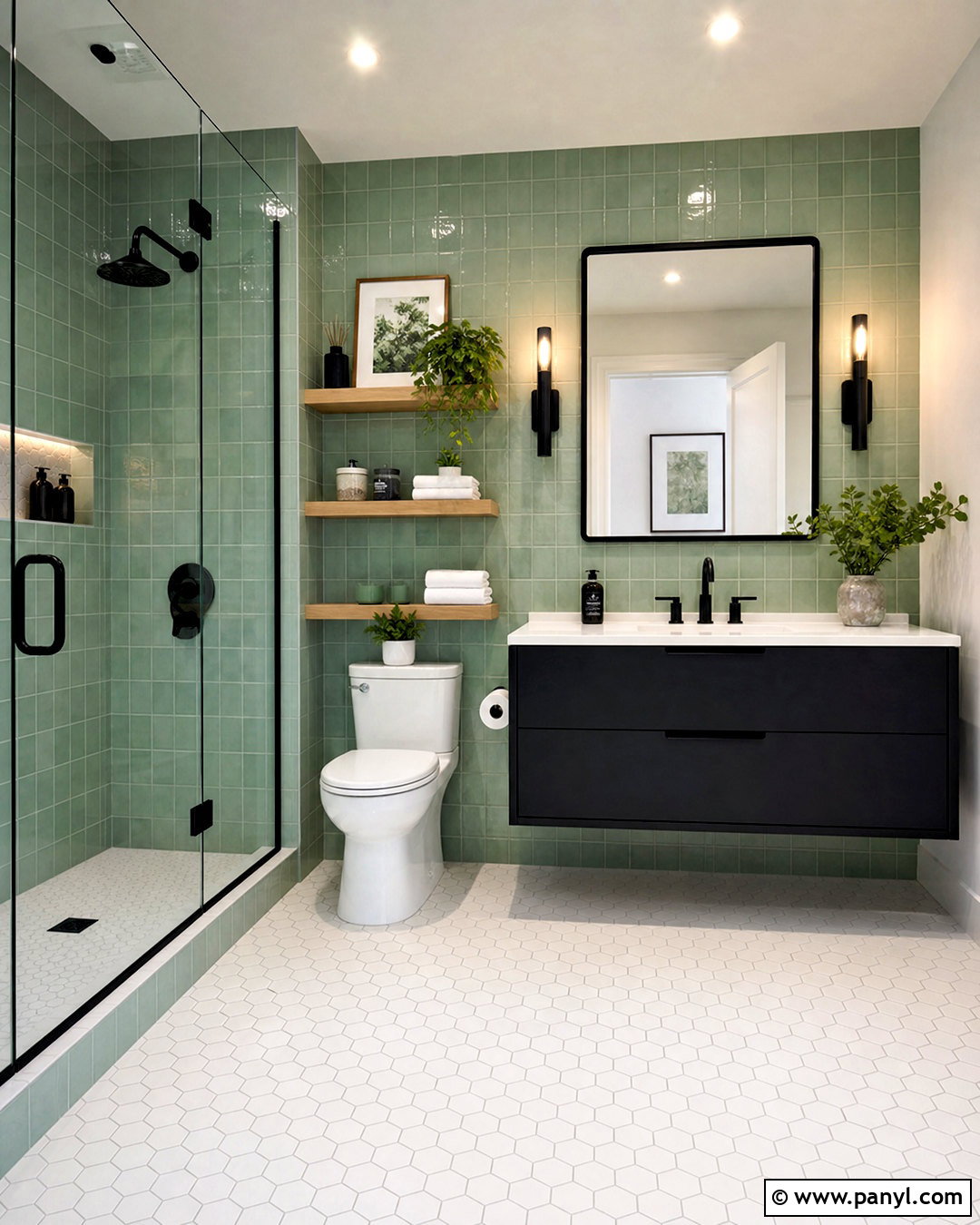 Sea Green And Black Bathroom - 20 sea green bathroom ideas